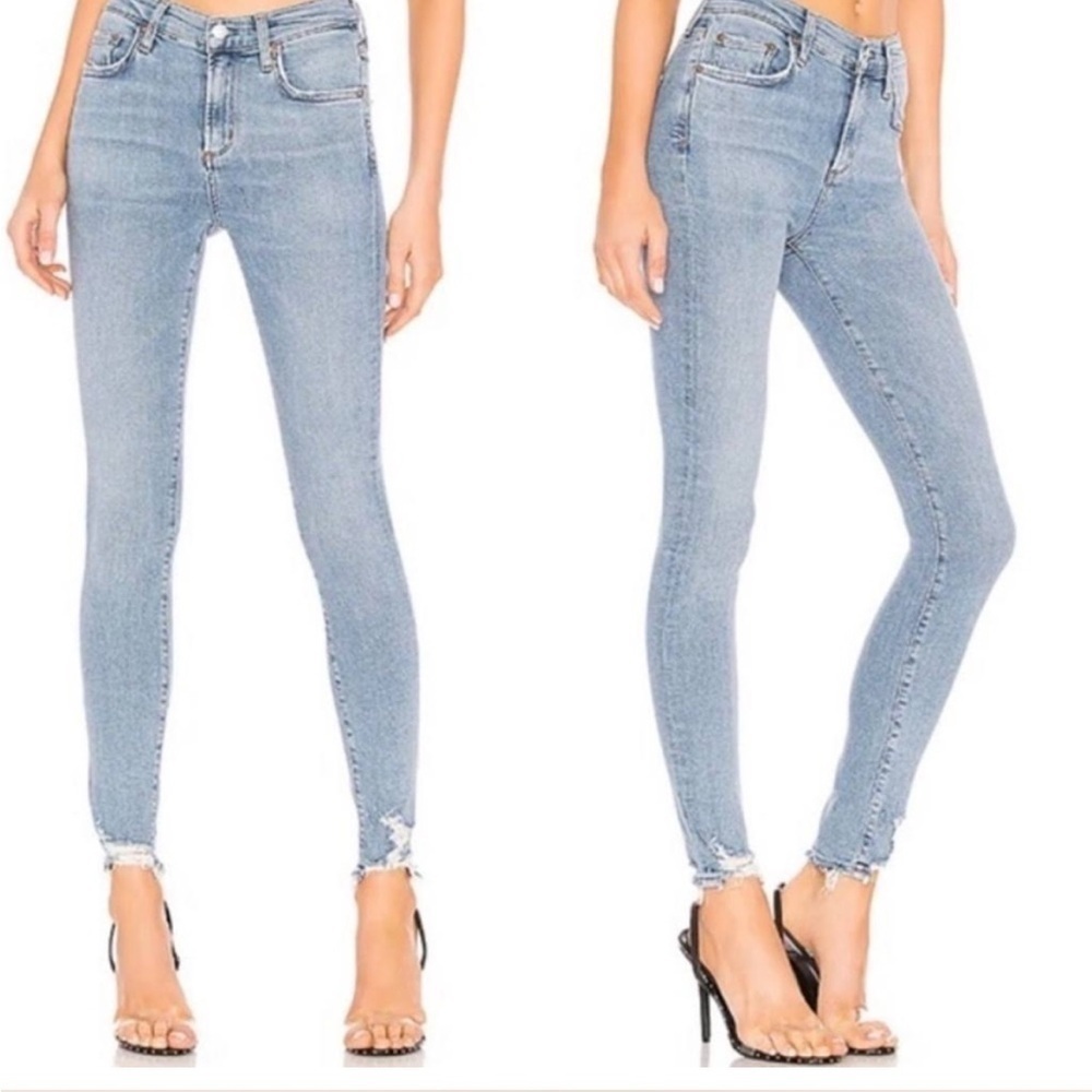 AGOLDE Sophie High Rise Distressed Skinny Jean in Scheme Sz 24